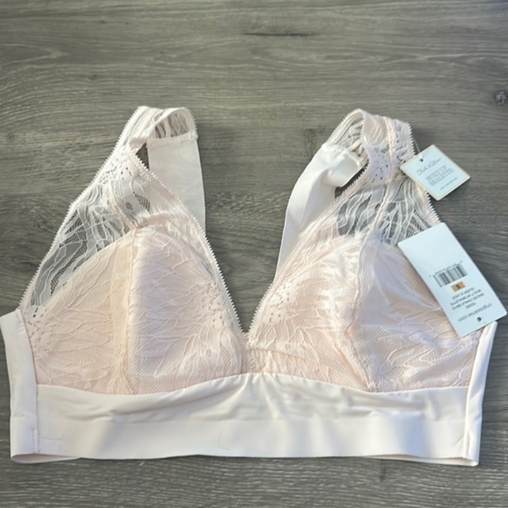 On gossamer Built Up Bralette Sleek & Lace Mauve Chalk Size Small